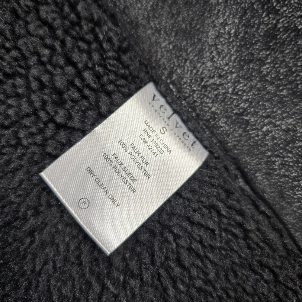 Anthropologie Velvet By Graham & Spencer Faux Fur Suede Small